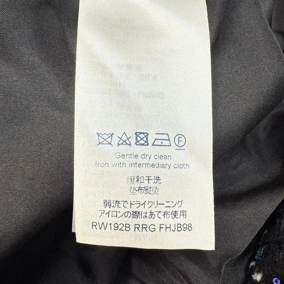 Louis Vuitton Tweed Skirt Rhinestone Size XS Retro 90s Luxury Statement Sparkle